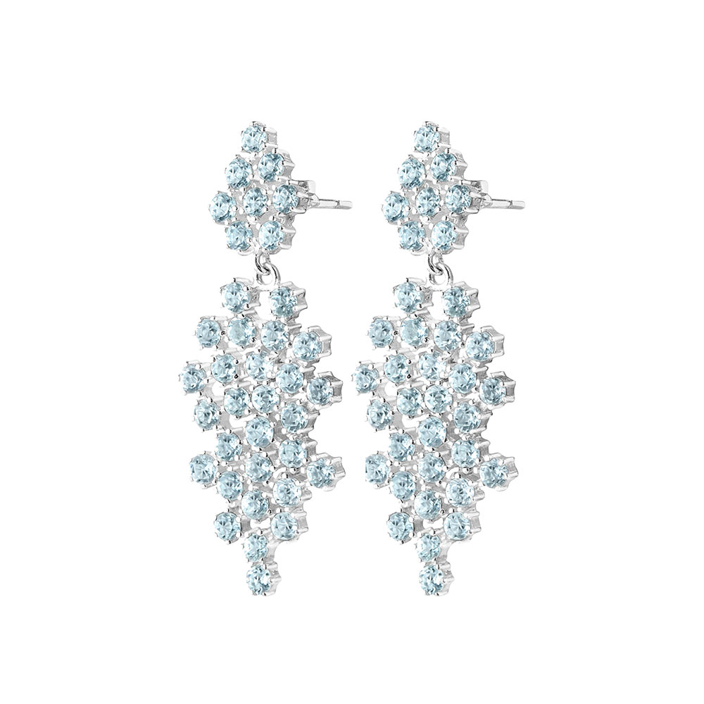Frost Earrings Blue Topaz