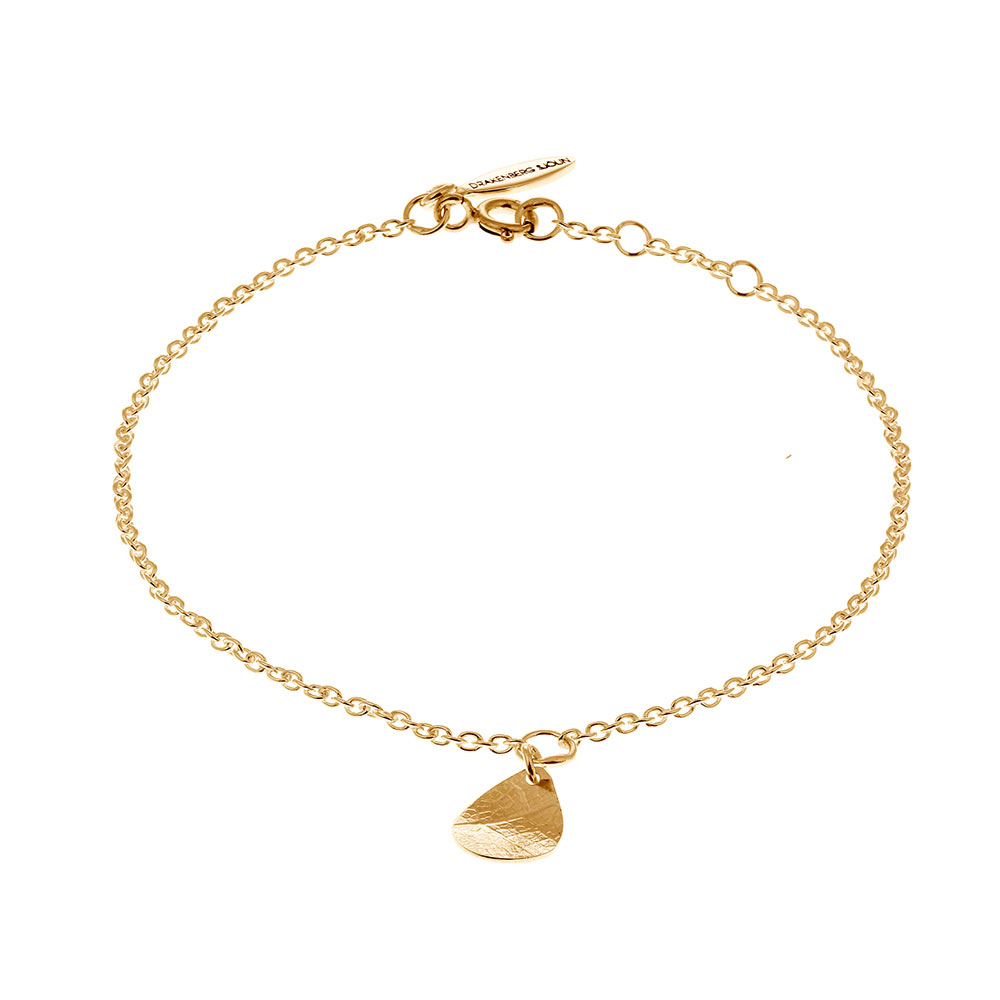 Leaf Drop Bracelet Gold