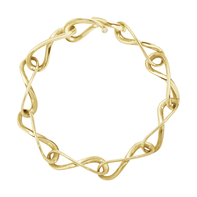 Infinity Armband – 18 Karat Rött Guld med Briljanter
