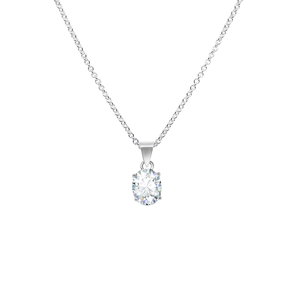 Sparkling oval necklace