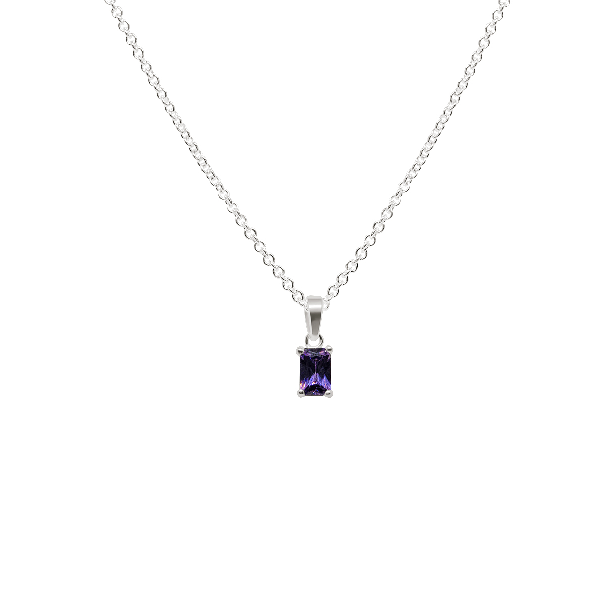 The rectangular purple pendant 300-45