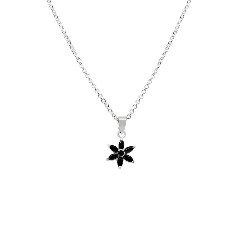 Black Flower Pendant 300-02